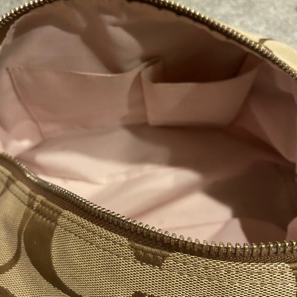 COACH signature stripe hobo shoulder bag - Picture 10 of 11